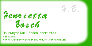 henrietta bosch business card